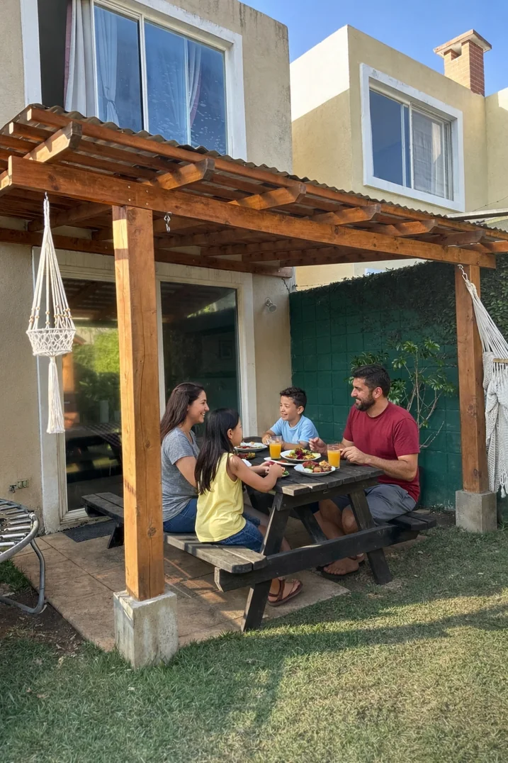 Pérgola instalada en vivienda